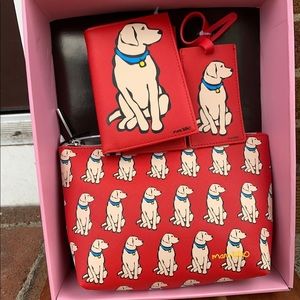 Marc Tetro 3-Pack Gift Box - Golden retriever on red Case/Card Organizer/Lug Tag